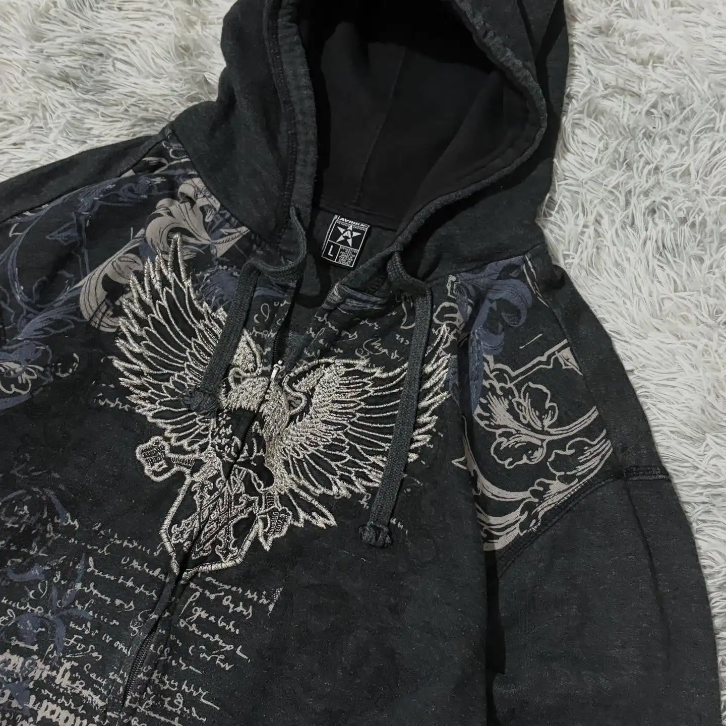 2025 American New Fashion Oversized Pattern Printed Zipper Hooded Sweater Men Y2K Gothic Harajuku Hip Hop Popular Couple Hoodies