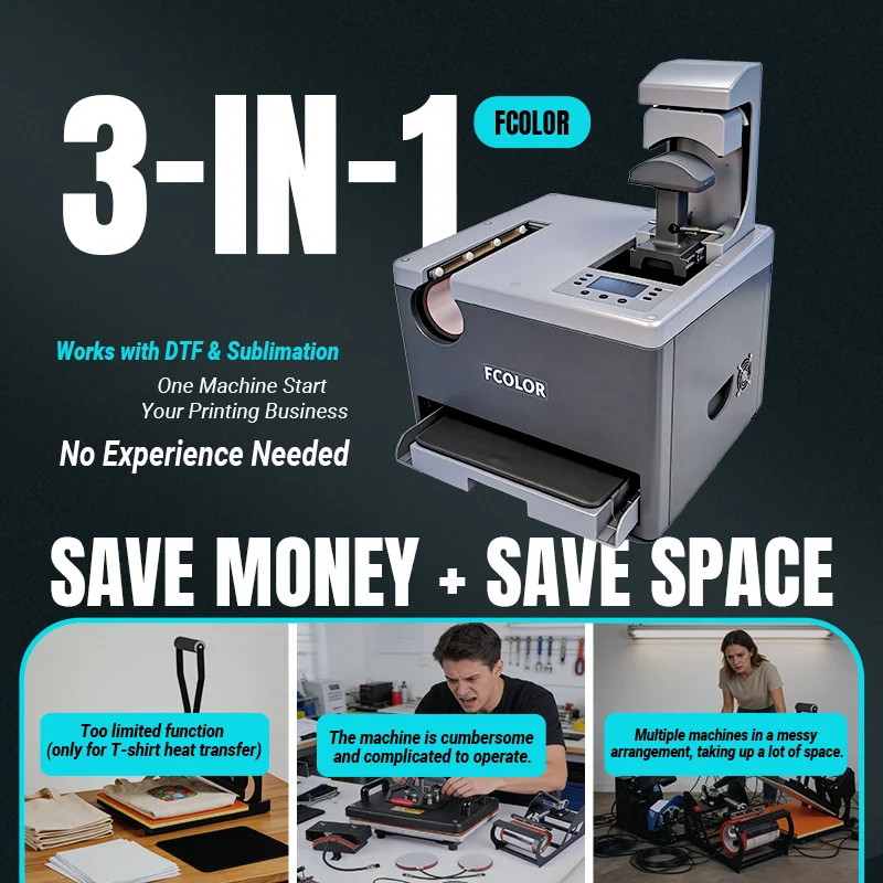 Portable Sublimation Dtf Hot Transfer Machine Comprehensive Craft Function For Textile Apparel And Cup Heat Stamping Design