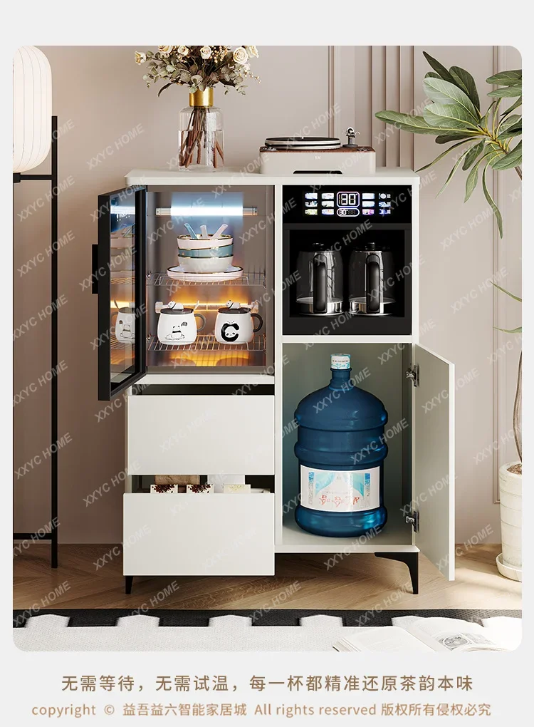 DDIntelligent Chinese solid wood tea bar machine locker integrated side cabinet