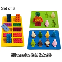 Lego Silicone Ice Cube 3 Piece Set Chocolate Jelly Villain Cake Mould Safe And Harmless Lego Creative Ice Cube Mould