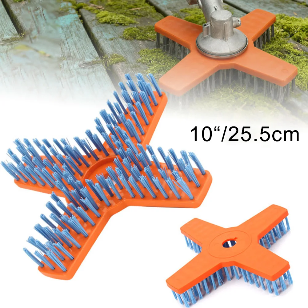 1pc 10inch Lawn Mower Cleaning Brush Adjustable Handle Weed-Remover Tool For Garden Floor Patio Tiles Grout Road Scrubbing Brush