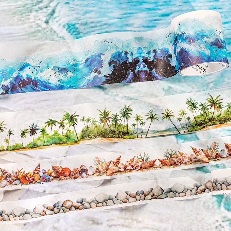 3 rolo olhar naquela série cenário washi fita scrapbooking material decorativo perfeito para colagem diário suprimentos