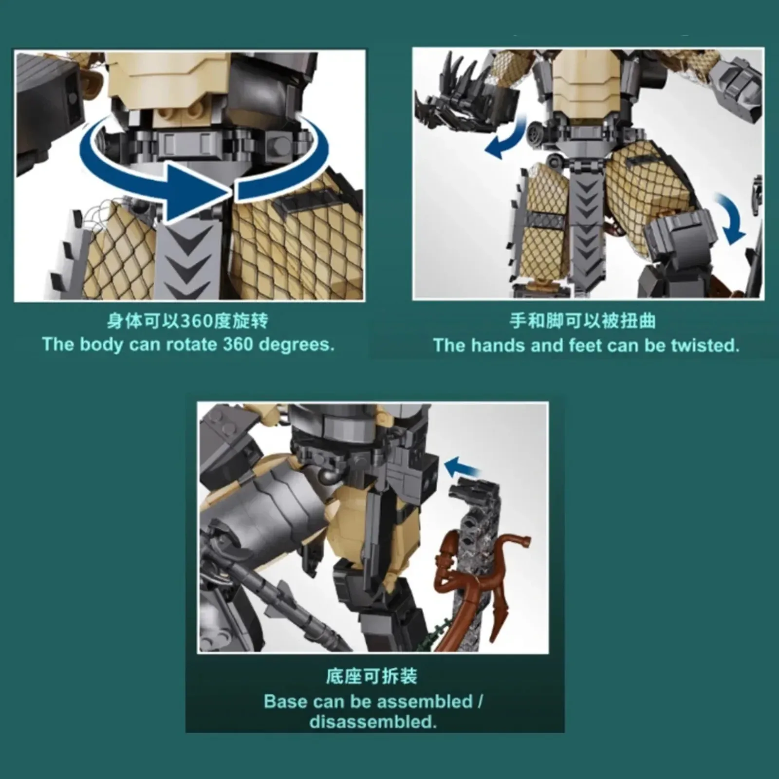 DK7059 الوحش الغريبة المفترس نموذج 978 قطعة نماذج لتقوم بها بنفسك قطعة صغيرة اللبنات الطوب MOC التجمع الفني لعب لعيد الميلاد