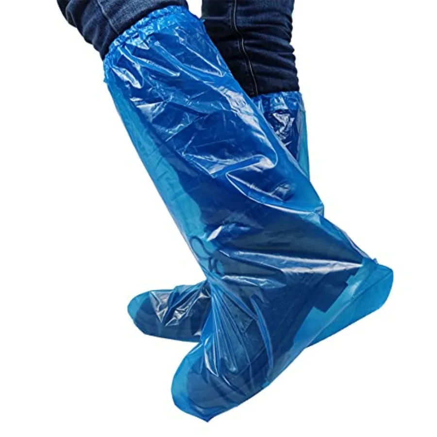 

Fancystyle Pack of 80 Disposable Thicker Boot and Shoe Covers 19 inch Tall Extra Large Resistant Water/Skid Resistant Blue 80