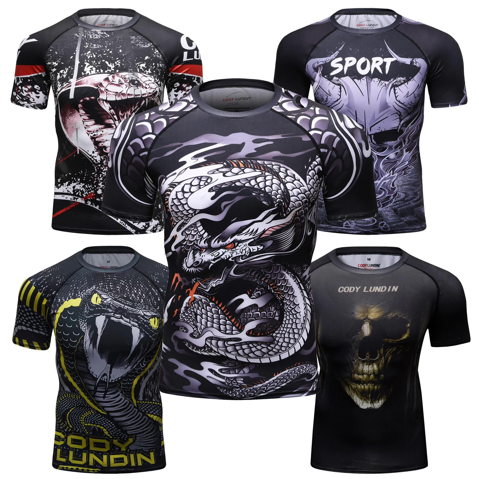 Cody Lundin Compression Shirt MMA Rash Guard New Fitness Tight Gyms Bodybuilding Rash Grappling Shirt