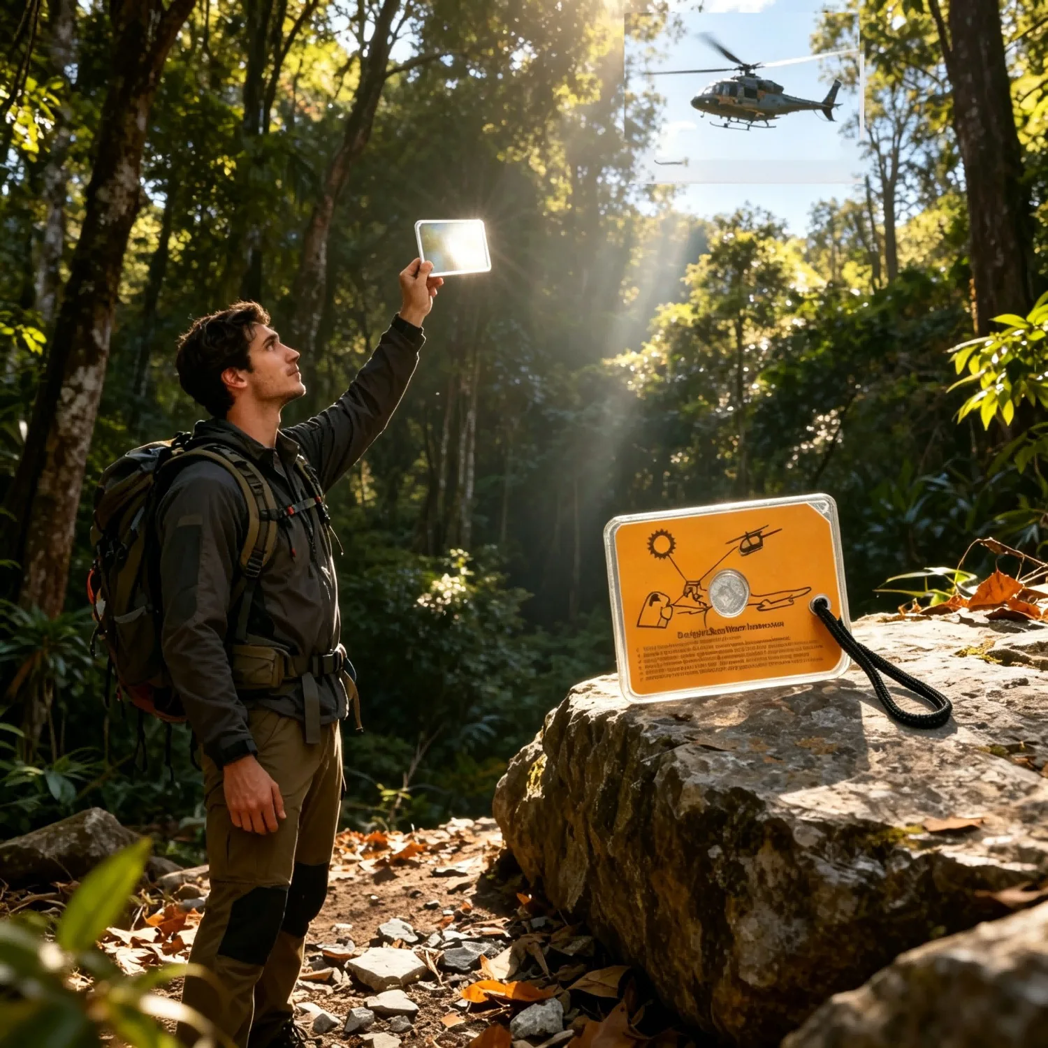 2026 Outdoor Survival Reflective Signal Mirror Hiking Camping Emergency Practical Daylight Reflective Tool First Aid Supplies