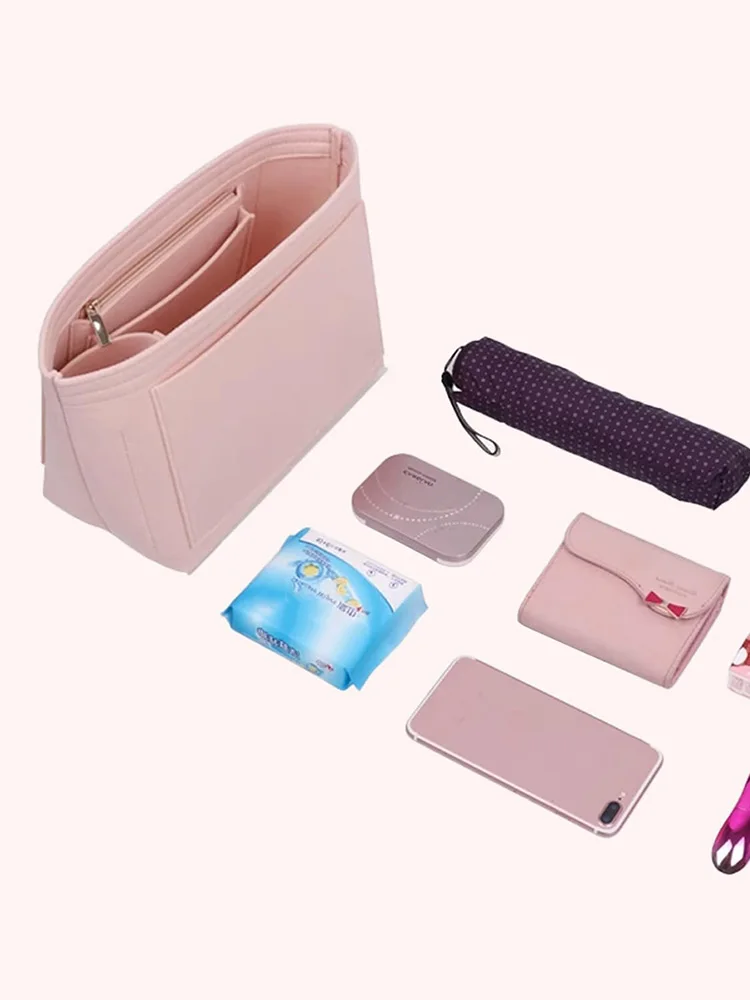 Cell Phone Storage, Wallet Accessories, Cosmetics, Long Handle Handbag Storage Bag, Large-Capacity Felt Liner Bag,Storage Bag