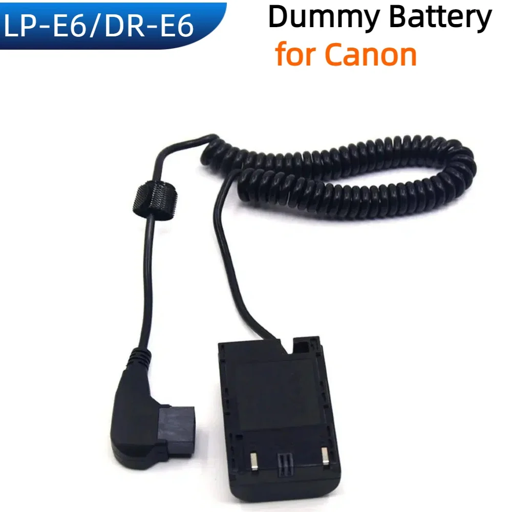 LP-E6N LP-E6 Dummy Battery D-TAP Adapter to DR-E6 DC Coupler For Canon EOS Ra R5C R6 R7 6D 7D 80D 5DS 5D Mark II III IV Camera