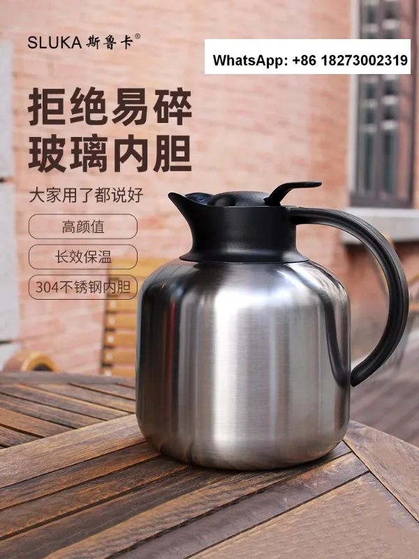 304 stainless steel insulated kettle for household use, car mounted kettle, large capacity hot water bottle