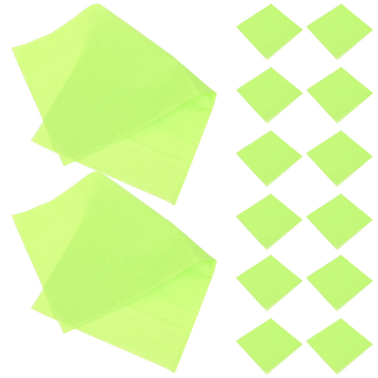 20 Stück doppellagige Servietten für Geburtstagsfeiern, grün, verdicktes Papier, Einweg-Taschentuch für Hochzeit, Empfang, Haushalt, einfach