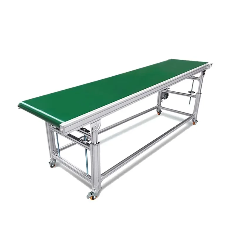 

The Belt Conveyor Is Height and Speed Adjustable Has A Variety of Voltage Material Options