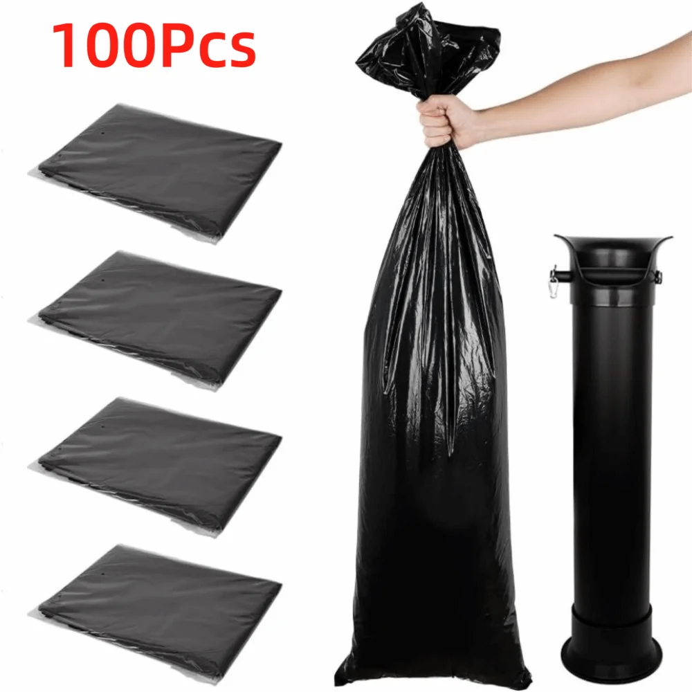 

100Pcs Heavy Duty Liners Espresso Knock Box Garbage Bags 91cm long strip Large Trash Bags Leak-proof Tear Resistant
