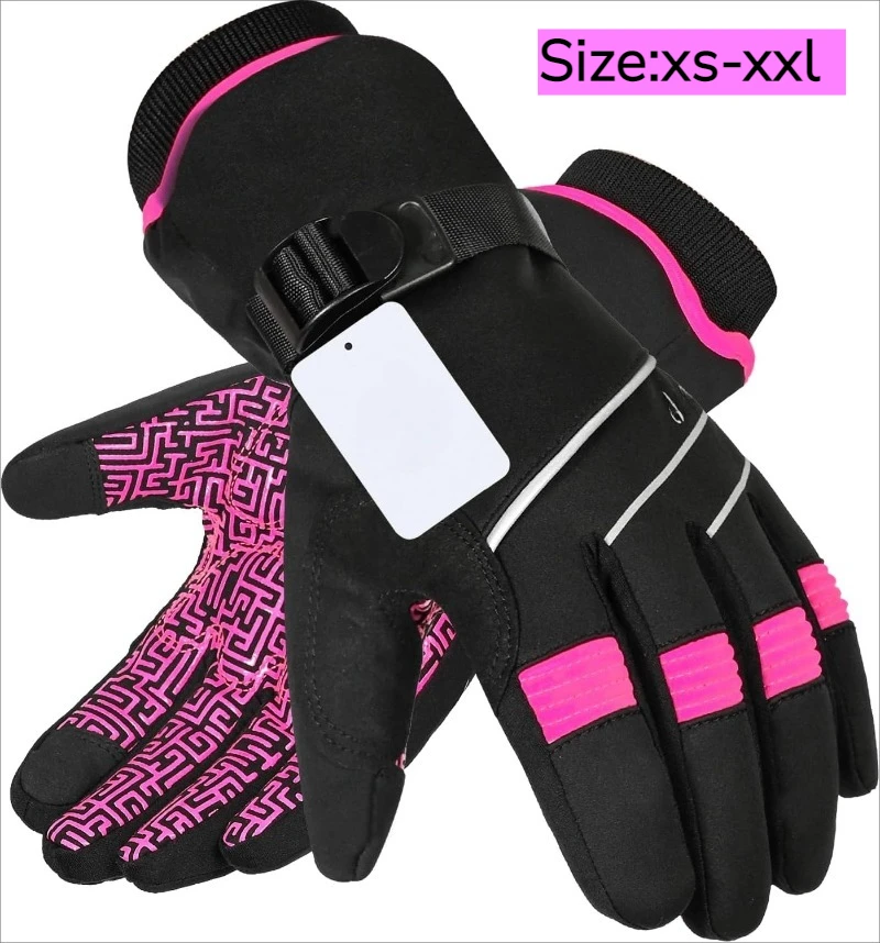 

Водонепроницаемые ветрозащитные зимние перчатки для мужчин/женщин, термоперчатки с сенсорным экраном, теплые перчатки для катания на лыжах, езды на велосипеде, мотоцикле, бега