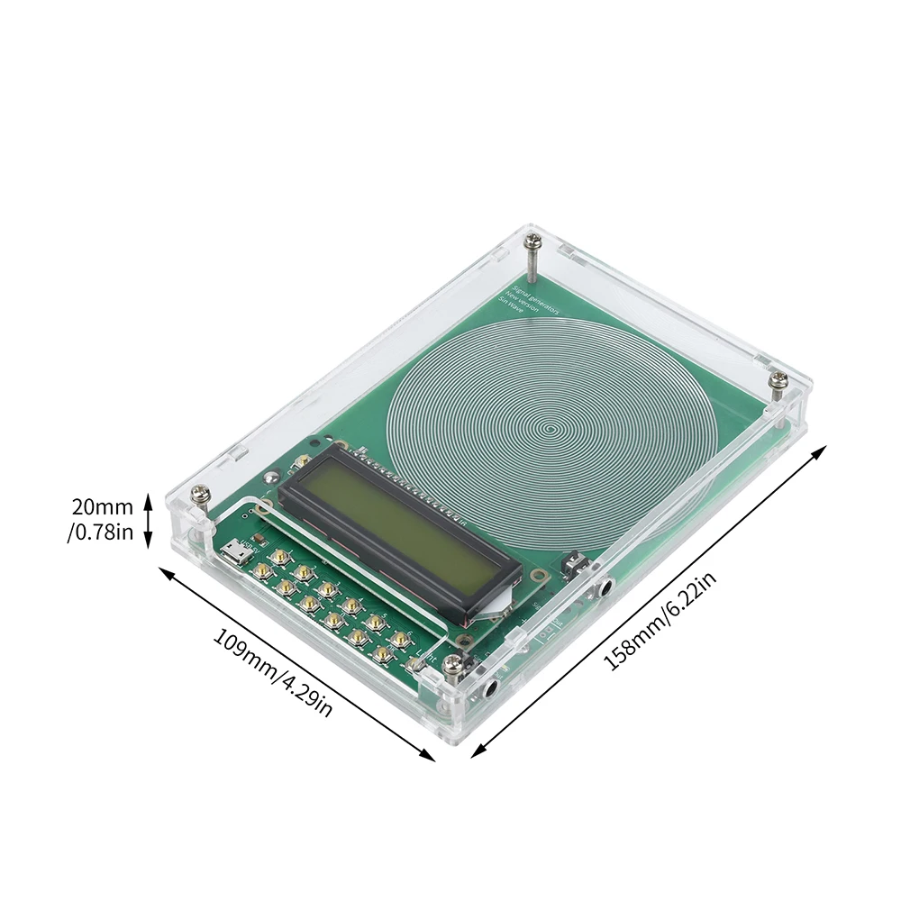 DC 5 В 0,1 Гц-99999 Гц Регулируемая частота Генератор волн Шумана Синусоидальный генератор сигналов Micro USB Inter