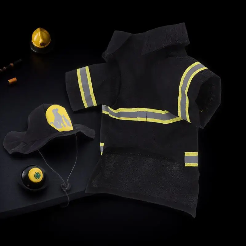 

Small Dog Clothes Costumes Dogs Puppy Outfit Fun for Large Outfits Black Firefighter Fireman