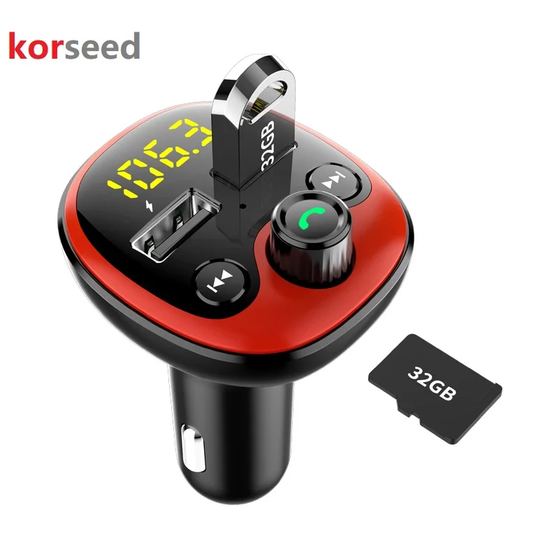 

Car Mp3 Player Bluetooth 5.0 Radio Fm Transmitter Handsfree Car Kit Dual USB Charger TF U Disk Music Player Car Accessories