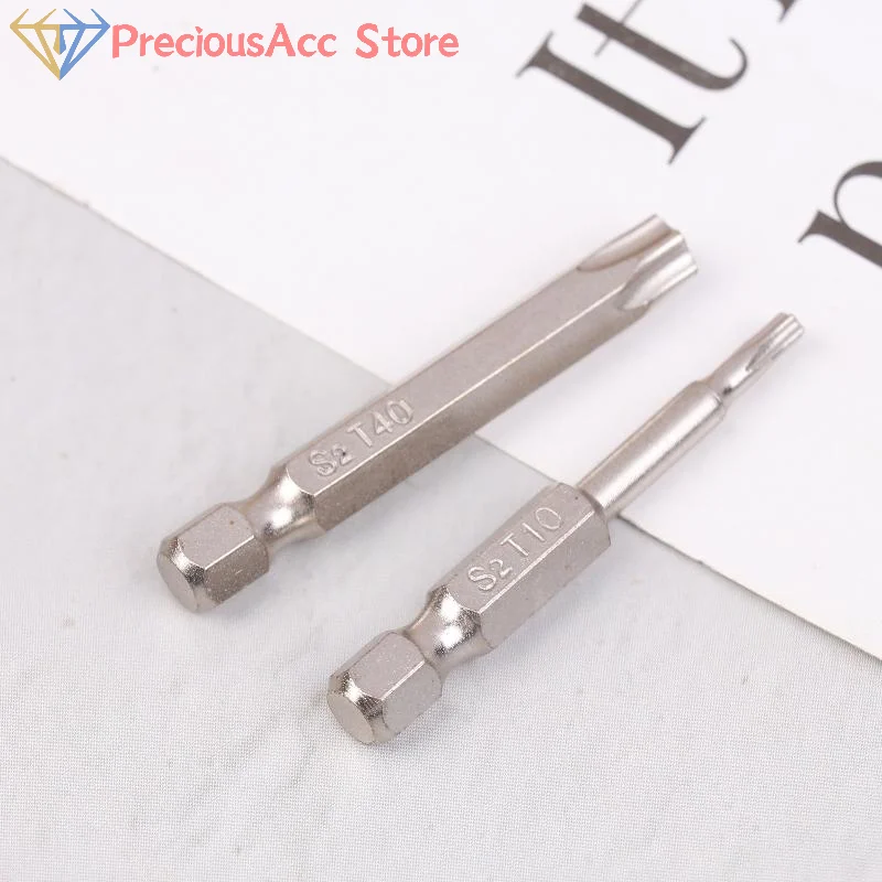 7 Pcs S2 Magnetic Star Screw Driver 5 Point Screwdriver Bits 50mm 1/4