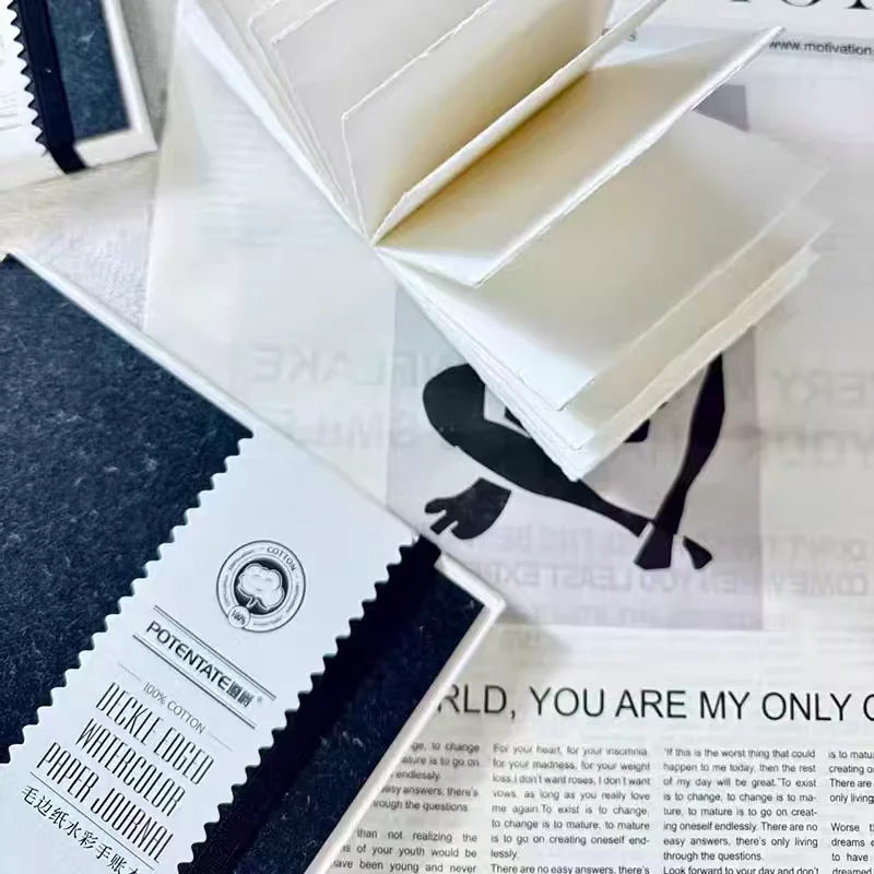 دفتر ألوان مائية مهدب من القطن المحتوي على 300 جرام دفتر رسم ورقي بألوان مائية محددة بالضغط الساخن/البارد لطلاب الفن