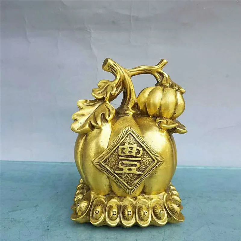 Guyunzhai Ornaments Brass Jar Pumpkin Home Decorative Crafts Furnishings