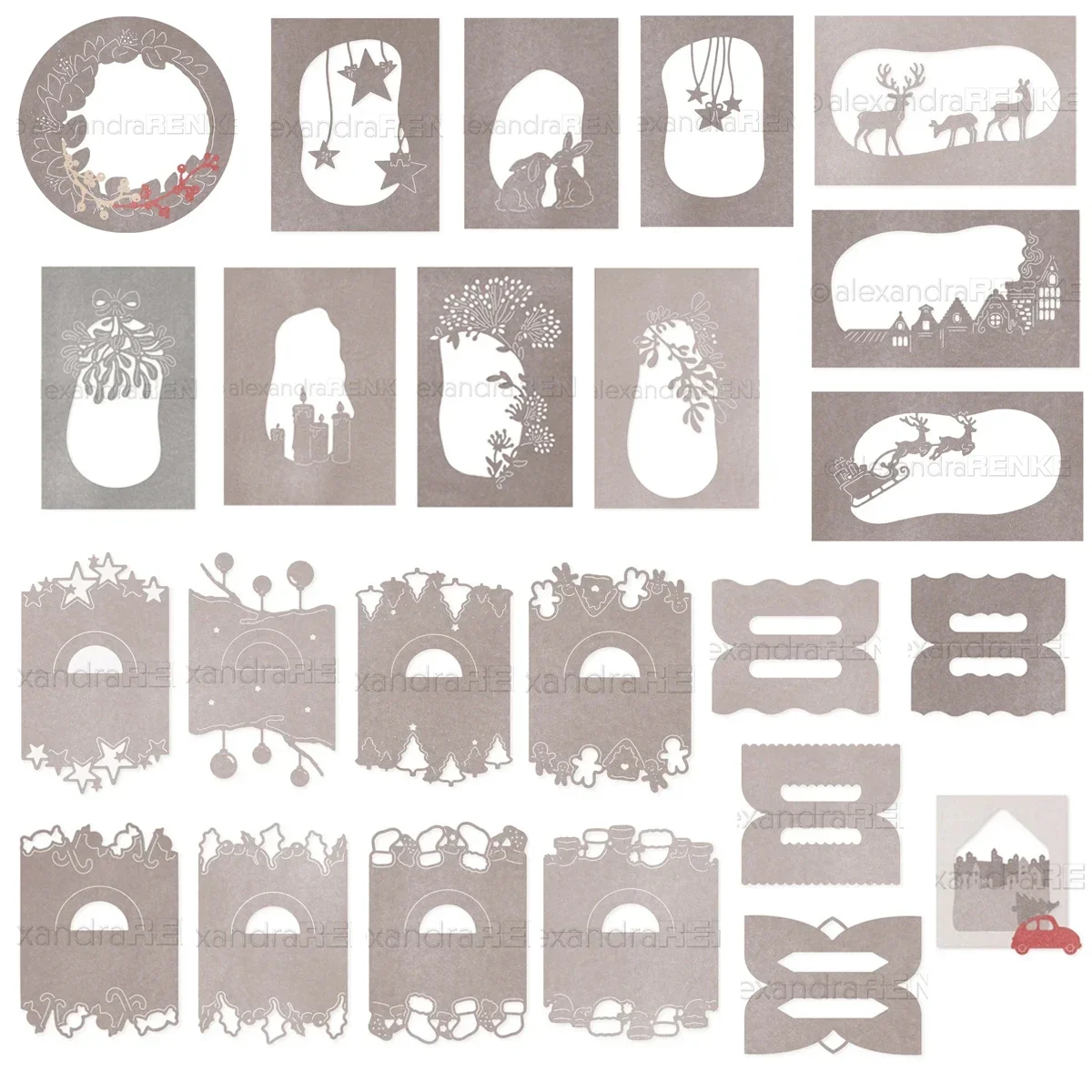 Piggy Craft metal cutting dies cut die mold Christmas card frame bag handle Scrapbook paper craft knife mold blade punch stencil