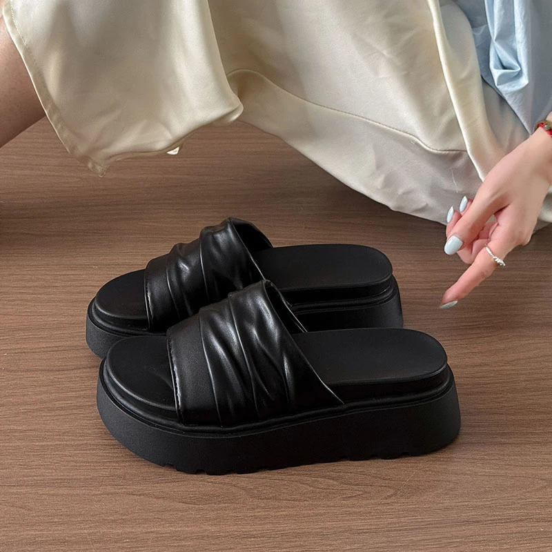 

Suede Round-toe Shallow-mouth Hollow-out Single Shoes Autumn New Metal Buckle One-band Soft-sole Non-slip Flat Shoes