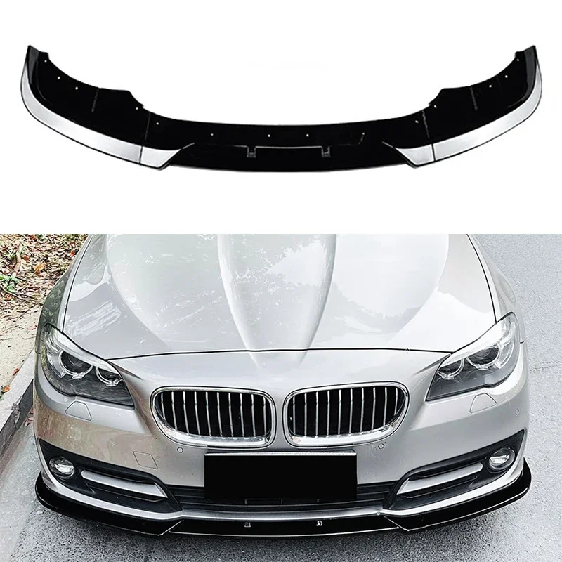 

New! Front Bumper Lip Spoiler For BMW 5 Series F10 F11 LCI 2015 2016 2017 Front Bumper Protector Lower Blade Splitter Car Styli