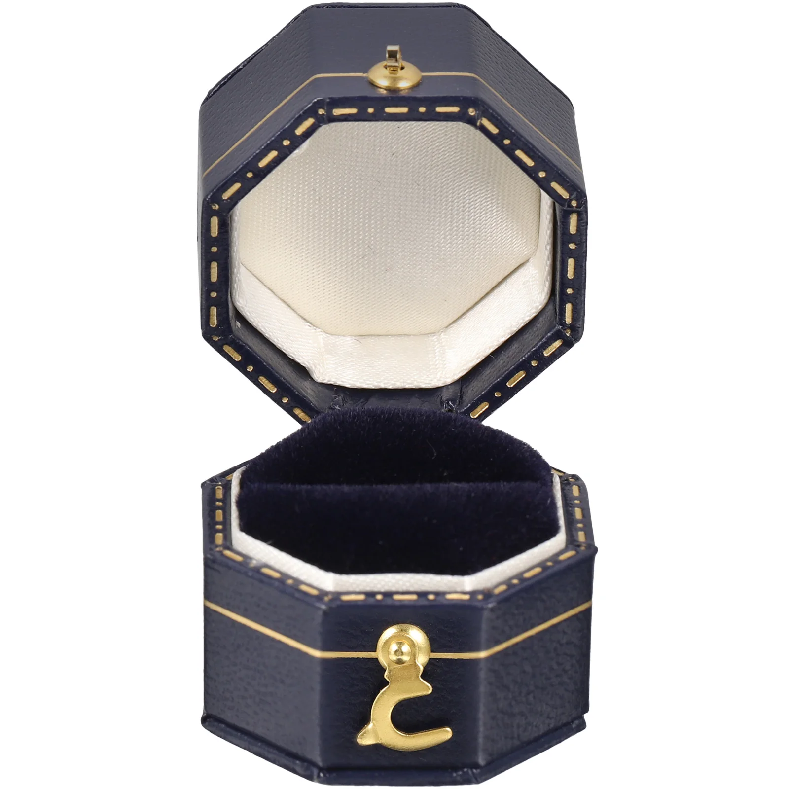 

Octagonal Ring Box Engagement Boxes Wedding Case Small Portable Holder Jewelry Storage Lightweight Travel Romantic