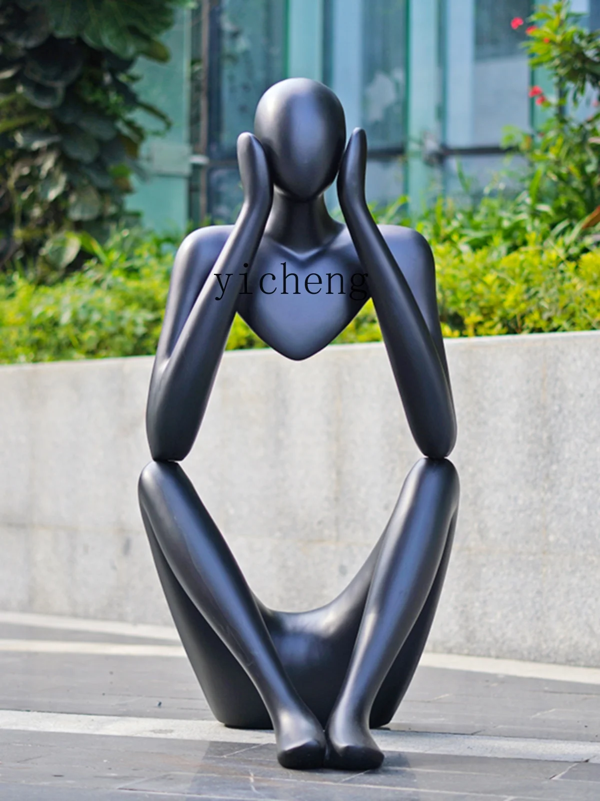 ZF Simple FRP Abstract Figure Sculpture Showcase Model Room Decoration Ornaments