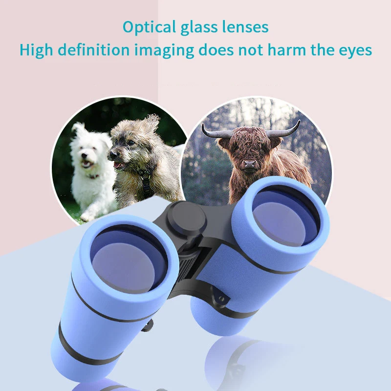 Binoculares para niños con aumento de 4X30, telescopio de juguete para niños, telescopio de observación portátil plegable para exteriores para edades de 3 a 12 años