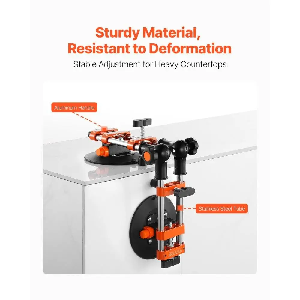 Ferramenta de ajuste de costura com ventosa ajustável de 6 polegadas para junção e nivelamento perfeitos de 90 a 270 graus