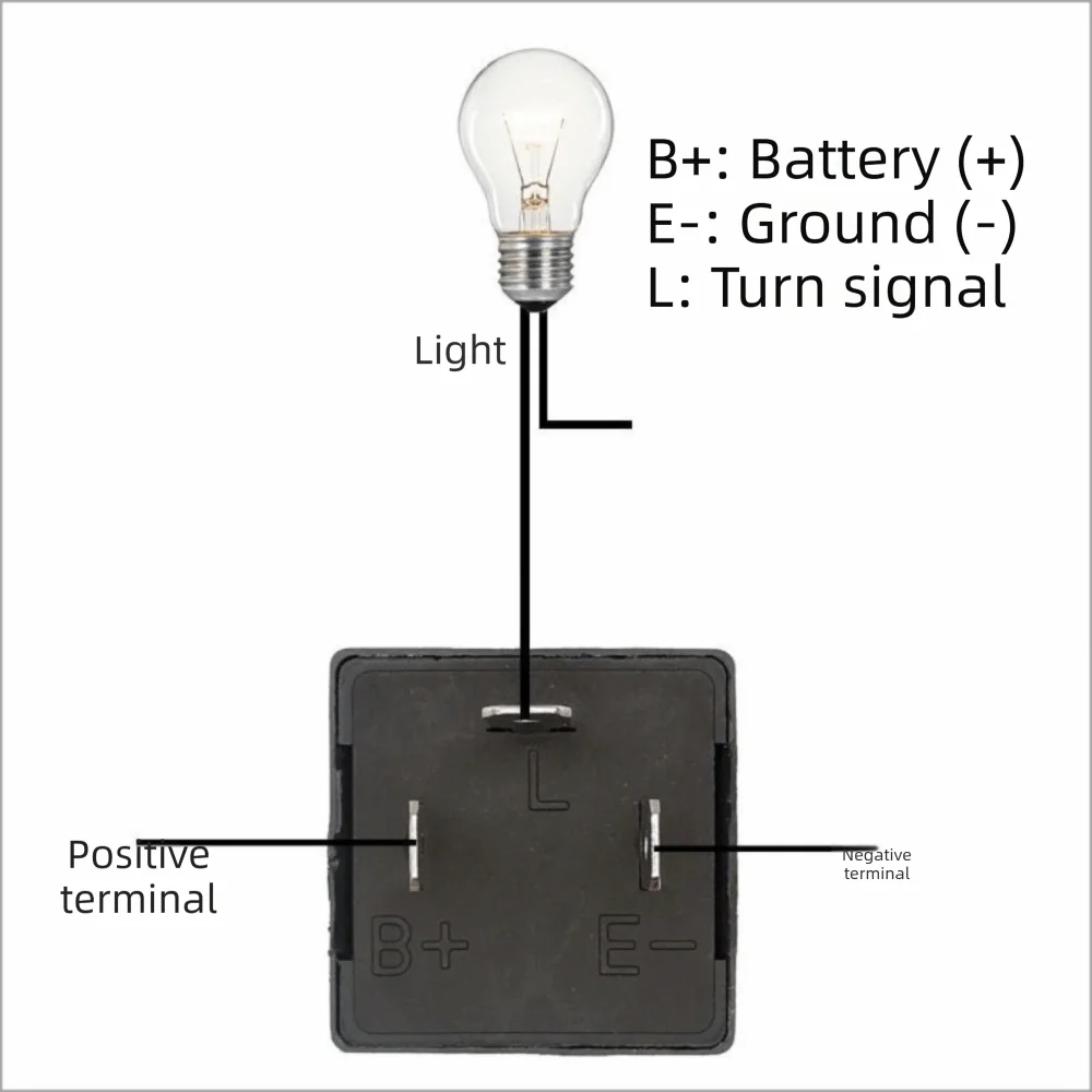 12V LED Flasher Relay Adjustable 0.1W-150W Adjustable Flasher Relay 3 Pin Plug and Play LED Flasher Blinker Relay