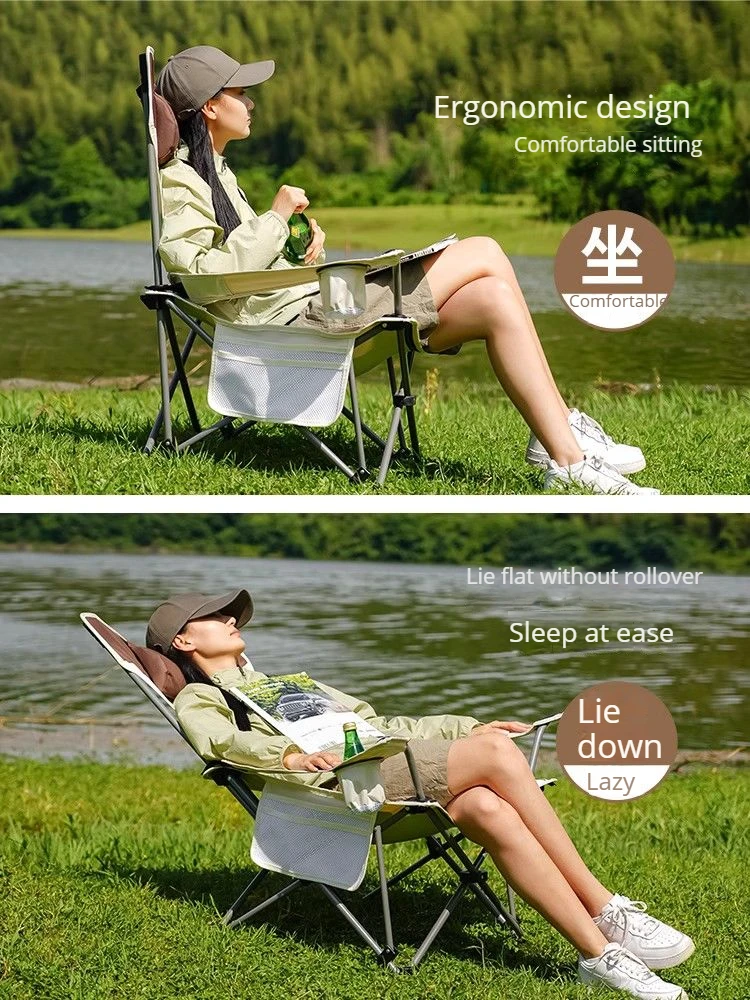 

Outdoor folding lounge chair portable ultra light fishing chair beach camping director chair backrest small stool