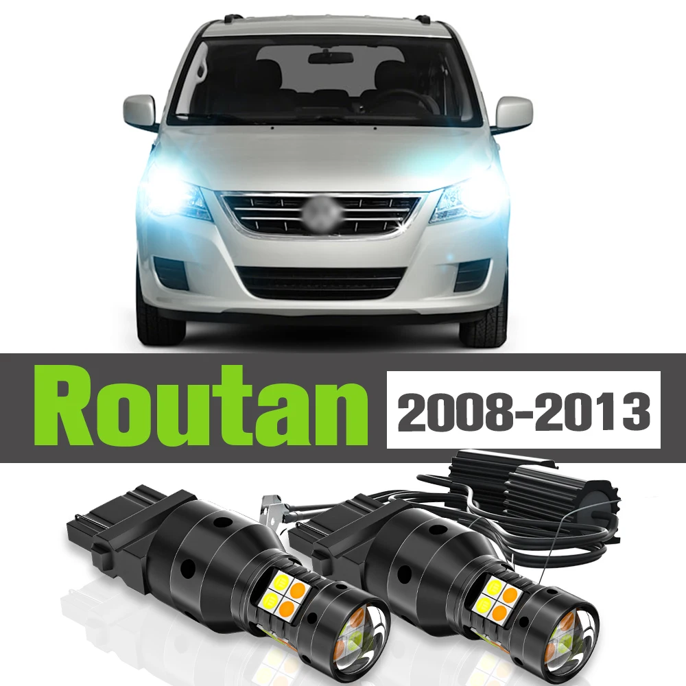 

2x LED Dual Mode Turn Signal+Daytime Running Light DRL Accessories Lamp For VW Routan 2008-2013 2009 2010 2011 2012