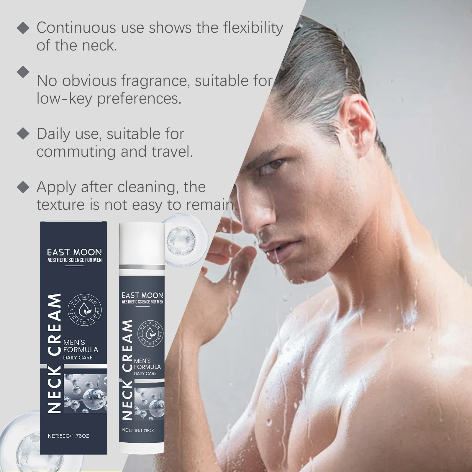 كريم شد الرقبة للرجال يقلل من الخطوط الدقيقة وتفتيحها وشدها وتغذية وترطيب وتنعيم ومرطب يدوم طويلاً للعناية بالرقبة