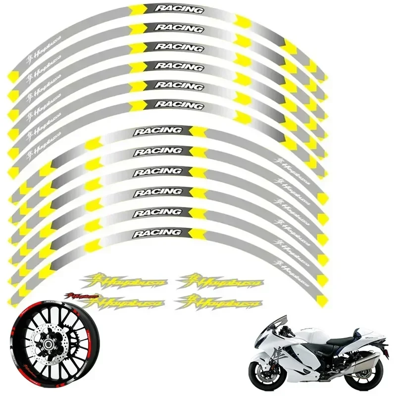 For Suzuki Hayabusa GSXR 1300 Motorcycle Parts Contour Wheel Decoration Decal Sticker - C