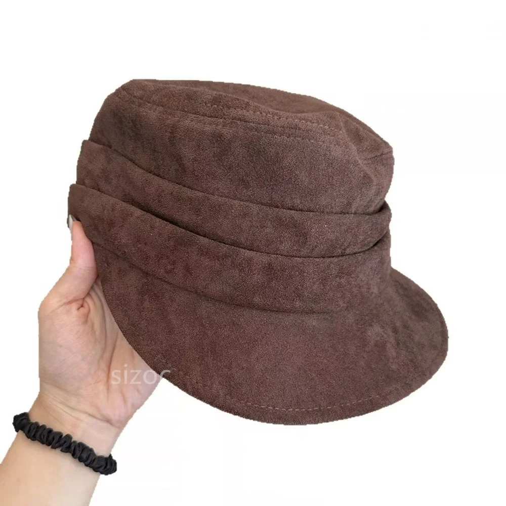 wholesale plus size  Suede Embroidery Baseball Cap Big Head  Women's flat-topped beret