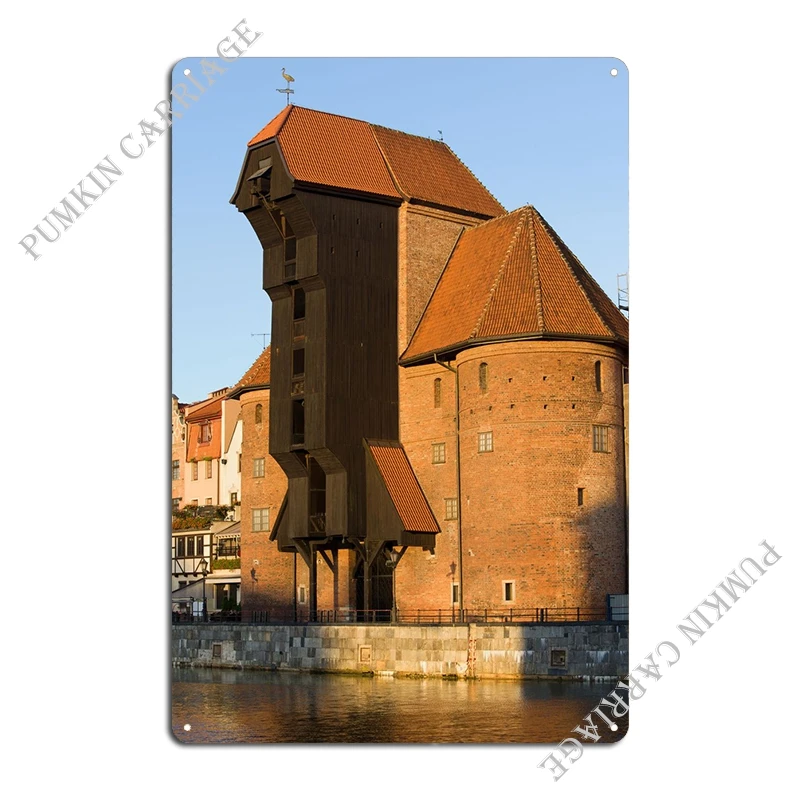 The Crane In Gdansk Metal Sign Cinema Garage Club Designs Club Design Tin Sign Poster