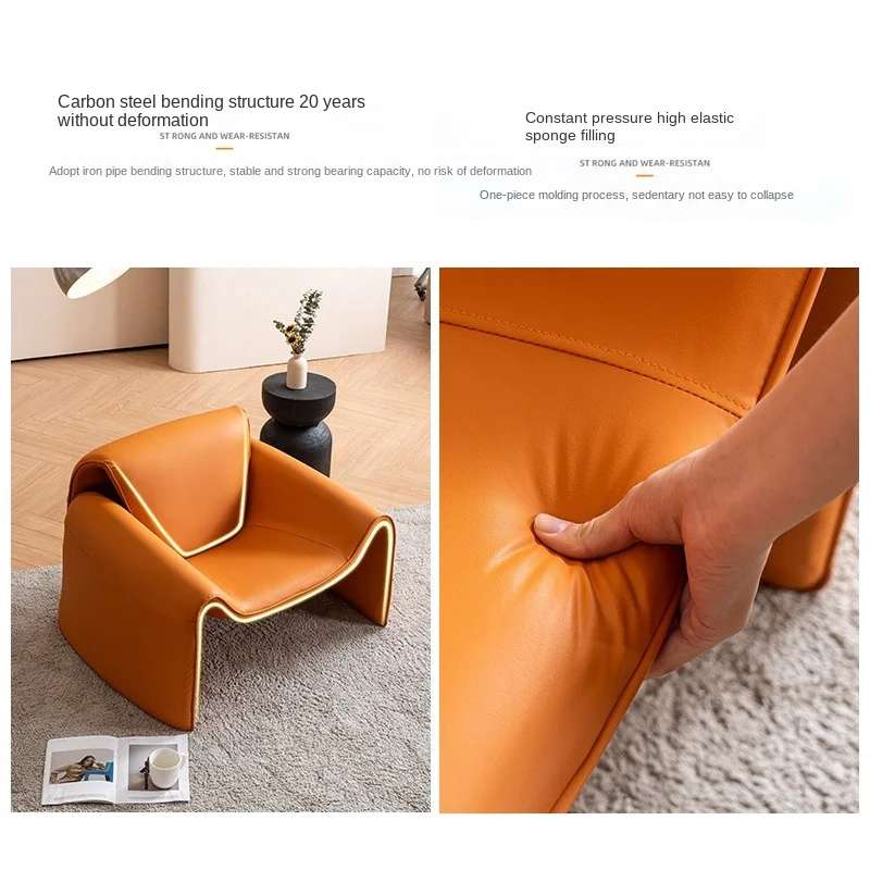 MOMO Scandinavian Italian Celebrity Single Sofa Chair Crab Chair Living Room Minimalist Designer Creative Personality Lazy Sofa