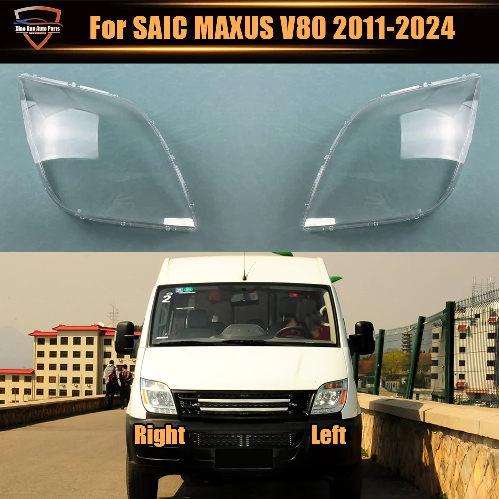 

For SAIC MAXUS V80 2011 to 2024 Front Headlight Cover Transparent Mask Headlamp Lamp Shell Replace Original Lampshade Plexiglass