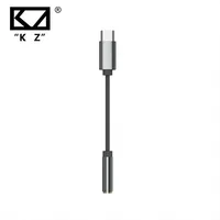 KZ AM01 Interface adapter cable Type-C to 3.5mm 32bit/384kHz Hi-Fi DAC + IC Amplifier Dual Chip Earphone Audio Cable