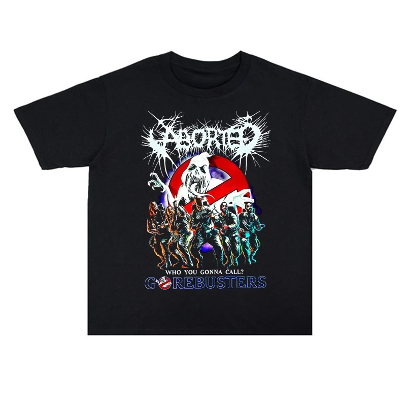 

Rock Metal Aborted Band Printed T-shirt Short-sleeved Loose Pure Cotton Men's and Women's Casual Loose Top Base