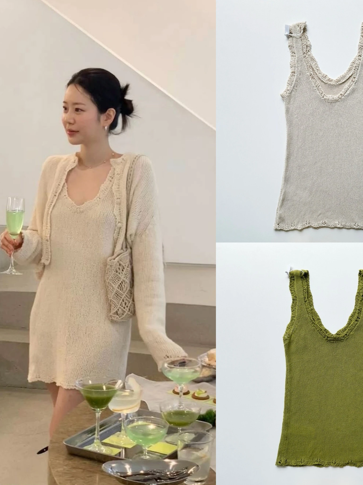 

Простой вязаный жилет Dr with Wood ain для женщин, весенний сезон, Long Sve Pure Color Atelier Che Jin Yuan