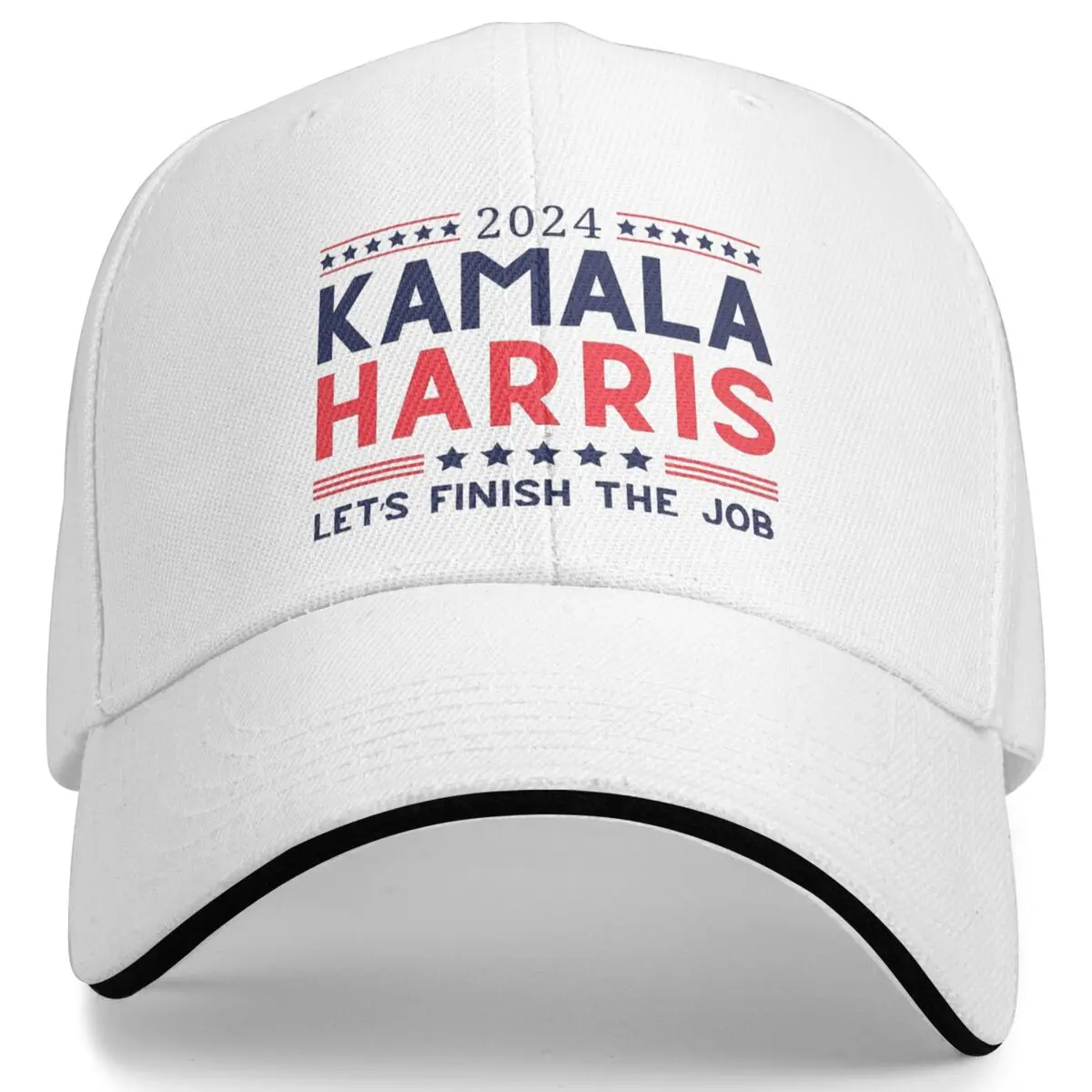 Lets Finish The Job Retro Kamala Harris Baseball Cap Outdoor Sports Dropshipping Trucker Hat Men Women y2k Design Baseball Caps