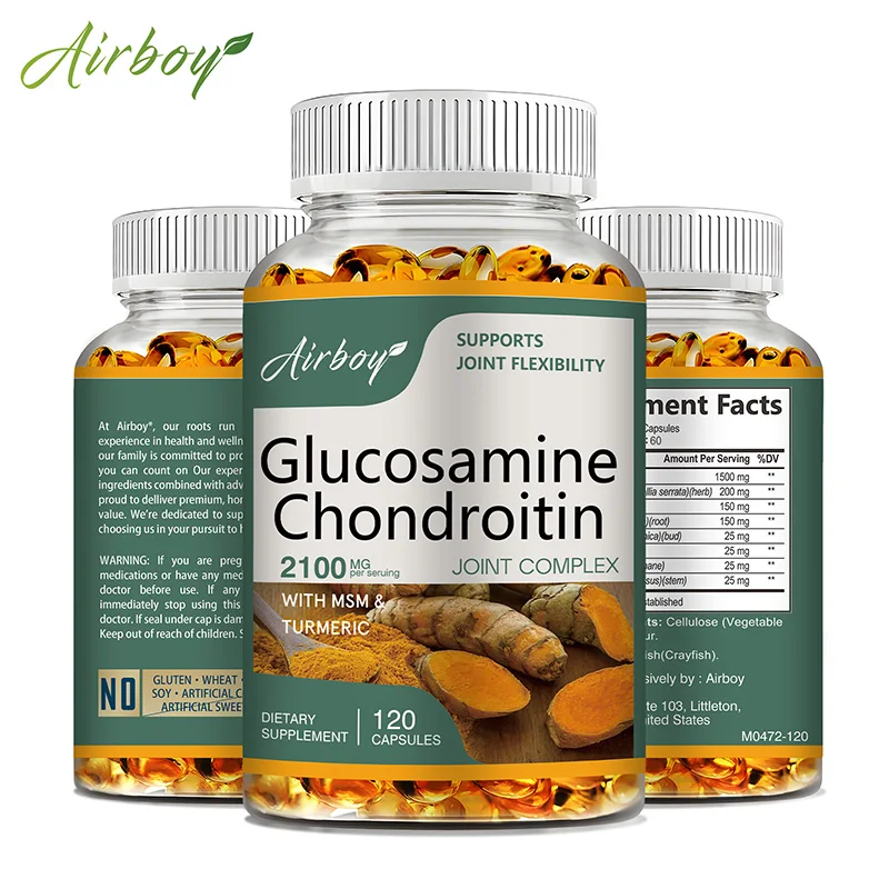 Glucosamine Chondroitin - for Joint and Knee Health,  Bone and Cartilage Health- Non-GMO, Gluten-Free