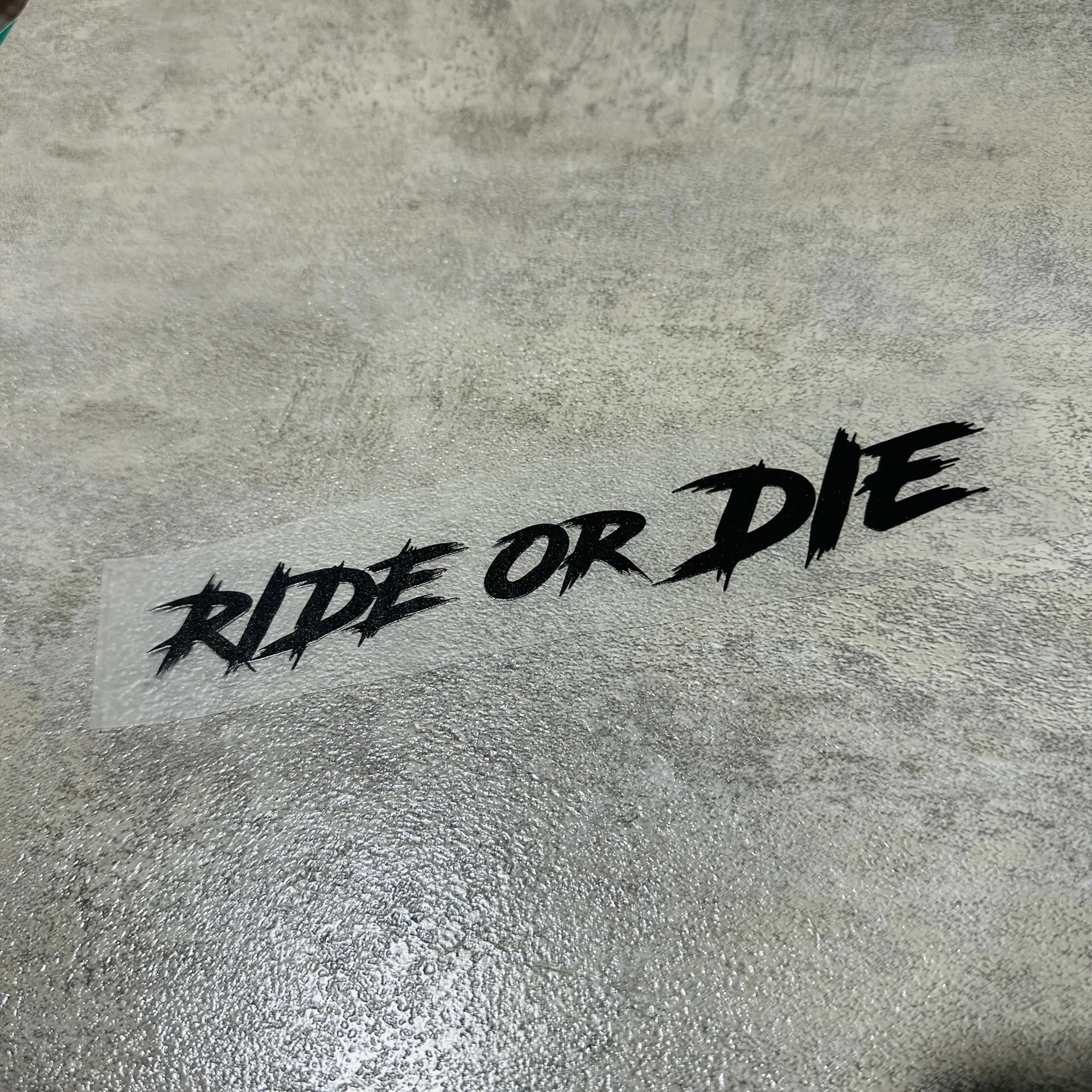 1Pc SC MOTO GN Ride or Dead Motorcycle Helmet Sticker - Waterproof Vinyl Sticker with Red and White Letters, Matte Surface, image 5