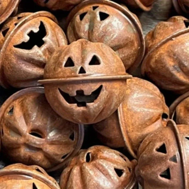 32 pcs Halloween Decoration Bells, Vintage Rusty Finish for Pet Collar Accessory, Multipurpose, Versatile