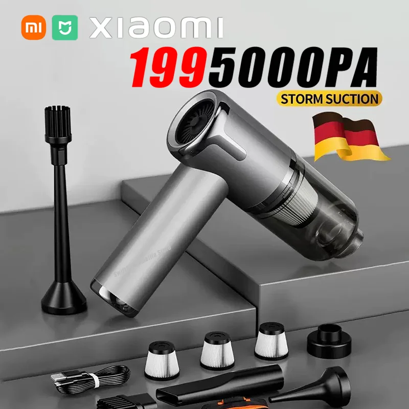 Xiaomi-aspiradora MIJIA 5 en 1 para coche, potente máquina de limpieza para electrodomésticos, limpiador portátil inalámbrico para el hogar, 1995000PA