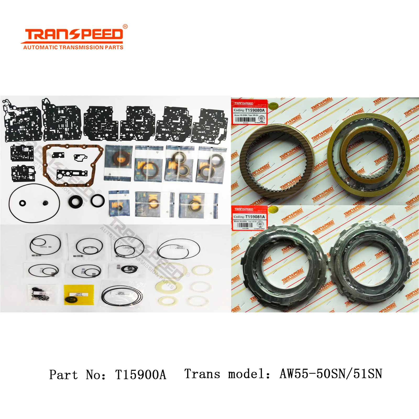 TRANSPEED AW55-50SN AW55-51SN AF23 AF33 Automatic Transmission Friction Plate Master Kit For Volvo Saab Opel Chevrolet Car