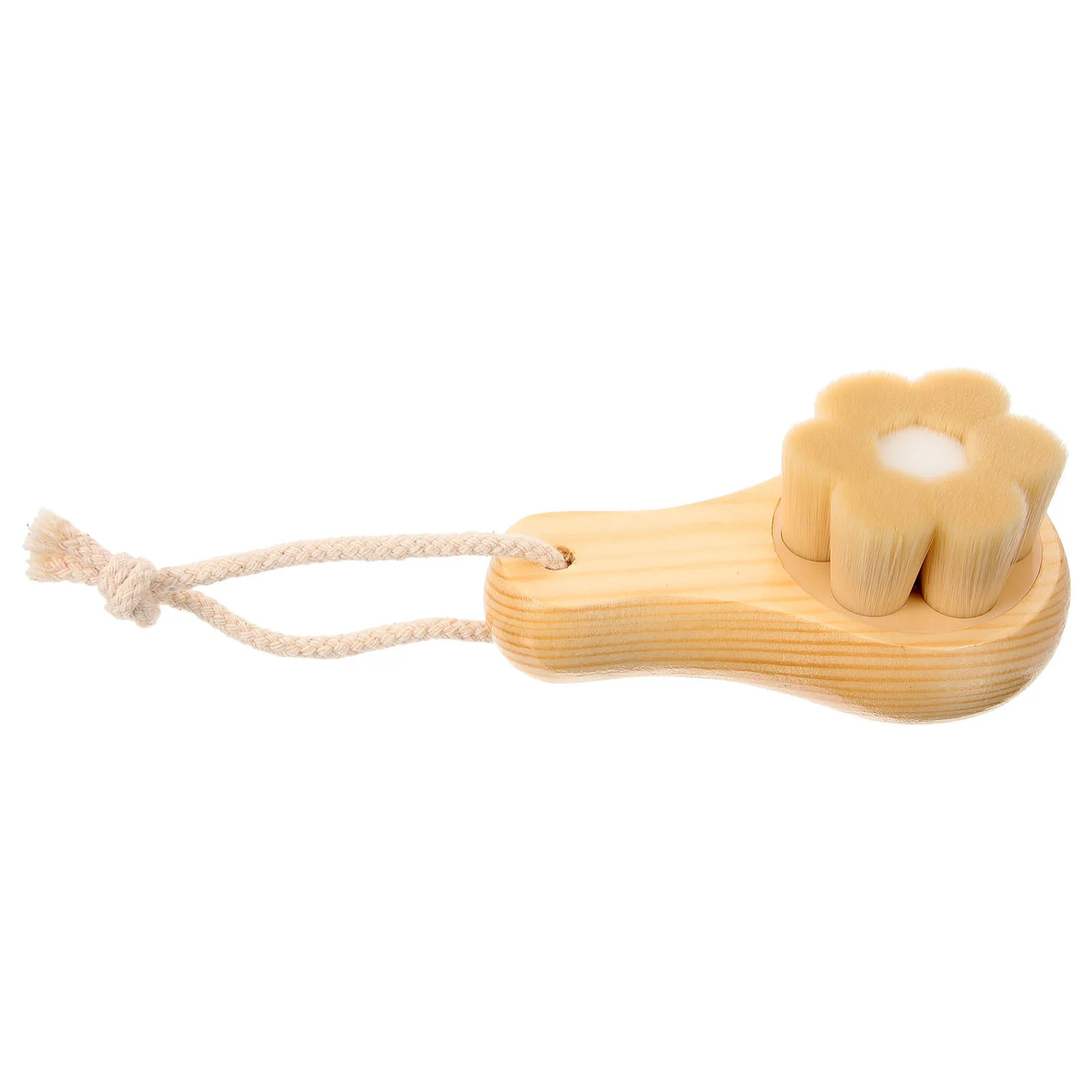 Facial Cleansing Brush Soft Bristles Wood Handle Exfoliating Scrubber Pore Cleanser Skin Care Tools Women Cleanse