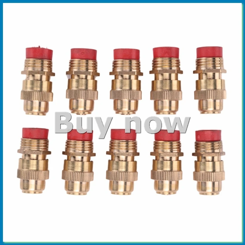 

10 шт. 1/2-дюймовые регулируемые латунные форсунки для среднедальникового полива, садовые и газонные ирригационные комплектующие - A68X